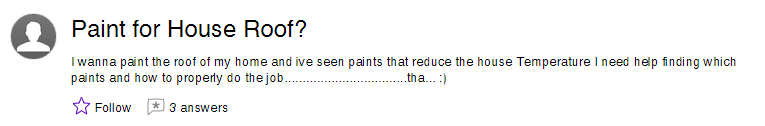 An example of a question in Yahoo Answers